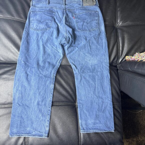 Levi's 501 Men's Straight Leg Jeans Blue Denim 5-Pocket Classic Casual 42x30 - Picture 2 of 15